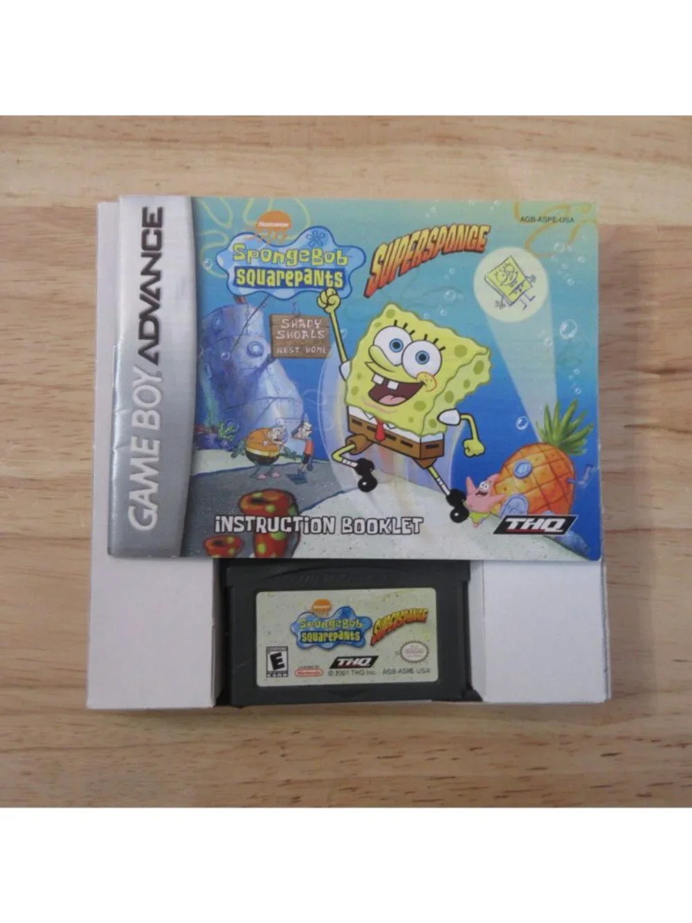 Gameboy Advance SpongeBob Square Pants Supersponge Game Inc Manual